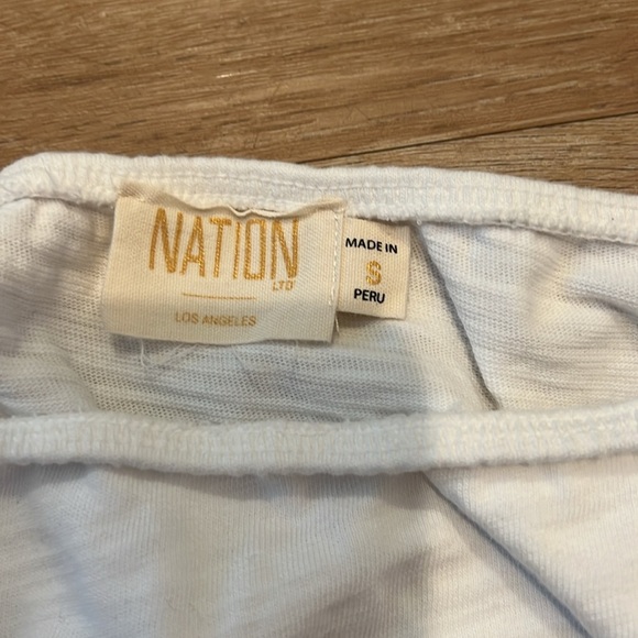 Nation LTD White Misty Open Back Ruffle Tank Size Small - Picture 6 of 7